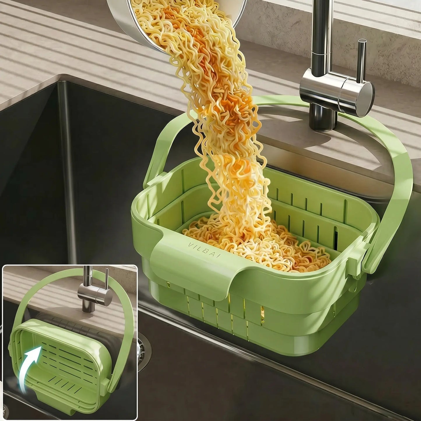 Professional Kitchen Sink Strainer and Drain Rack - Efficient Food Catcher and Waste Filter Solution