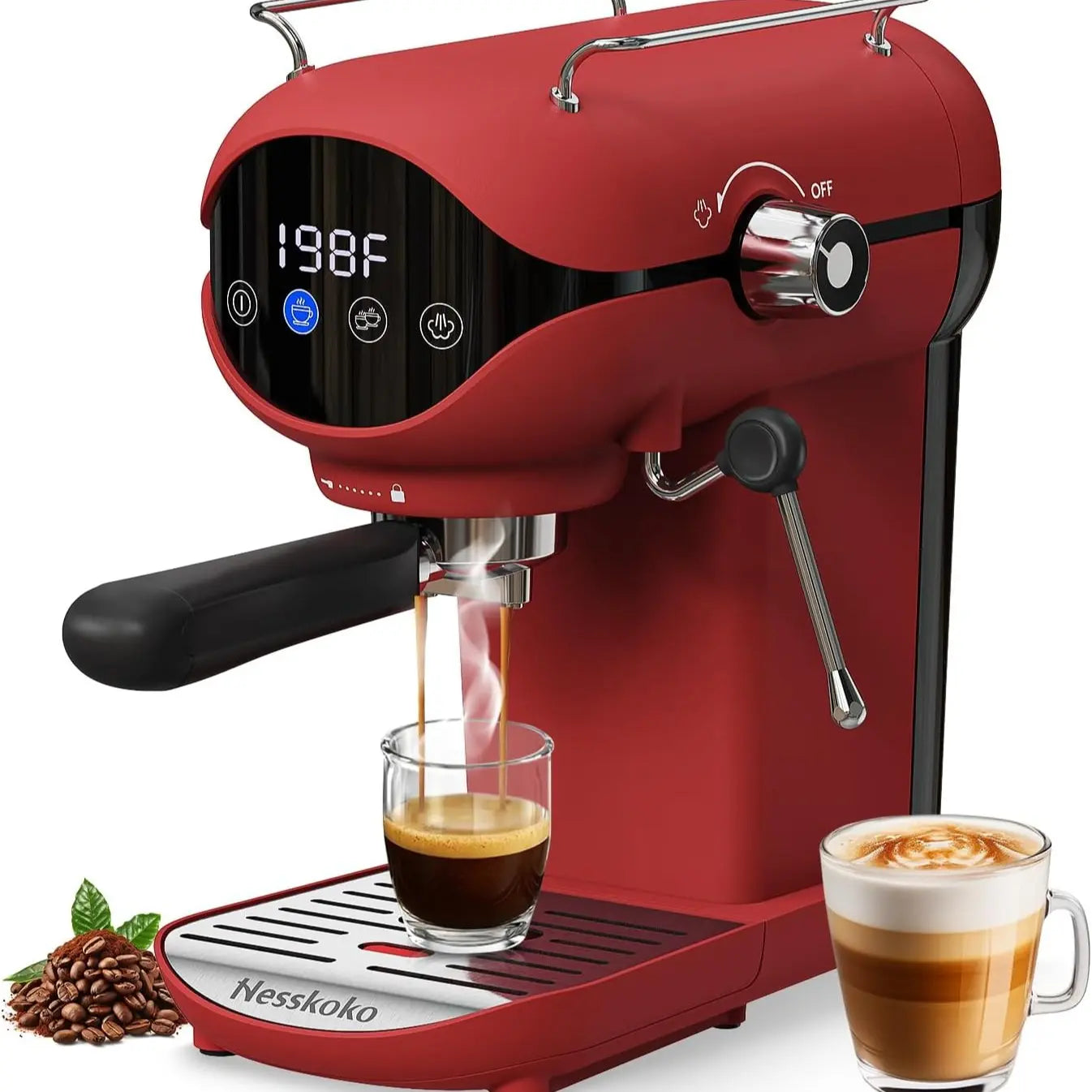 Professional 20-Bar Espresso Machine, Cappuccino Coffee Machines with Steam Frother for Home Use, Coffee Brewer