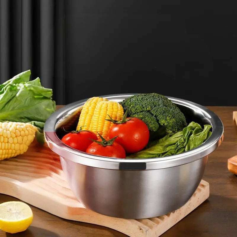 【Homeessentials】 Multifunctional Cutting Machine,3-In-1 Stainless Steel Multi-Functional Strainer Set, Includes Basin/Sieve/Cutter, Ideal for Washing Rice Fruits Vegetables Kitchen Essentials.