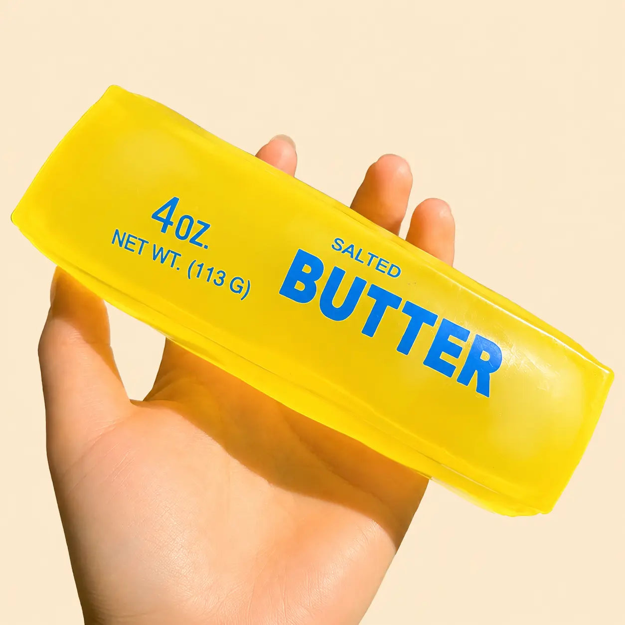 Large Petroleum Jelly-Filled Butter Stick Squishy - Ultra-Soft Moldable Shape Stress Relief Toy, Office Decor, Adult Party Gift