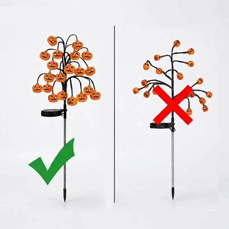 Solar Pumpkin Stake Lights, 20‑Head Halloween Garden Lights with 8Lighting Modes & Auto On/Off, Solar‑Operated Pumpkin Accent Lights, Festive Spooky Season Decor, Ideal for Yard Lawn Path, Fall Festival & Halloween Backyard Party Decors