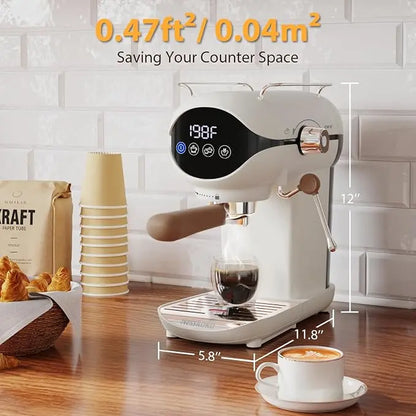 Professional 20-Bar Espresso Machine, Cappuccino Coffee Machines with Steam Frother for Home Use, Coffee Brewer