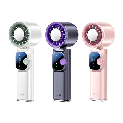 199-Level Precision Wind Control Cordless Portable Cooling Fan - Foldable, Adjustable, Automatic Settings for Enhanced Airflow, Ideal for Summer Travel and Outdoor Use