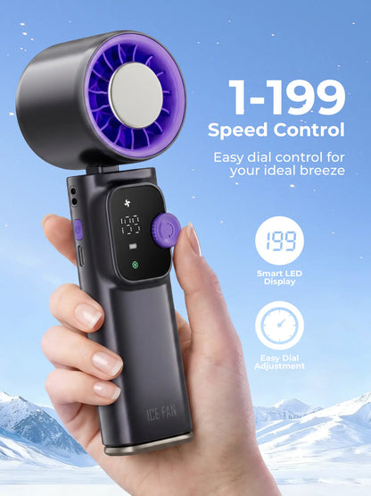 199-Level Precision Wind Control Cordless Portable Cooling Fan - Foldable, Adjustable, Automatic Settings for Enhanced Airflow, Ideal for Summer Travel and Outdoor Use