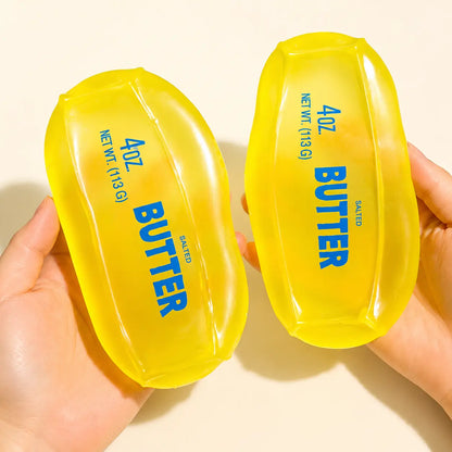 Large Petroleum Jelly-Filled Butter Stick Squishy - Ultra-Soft Moldable Shape Stress Relief Toy, Office Decor, Adult Party Gift