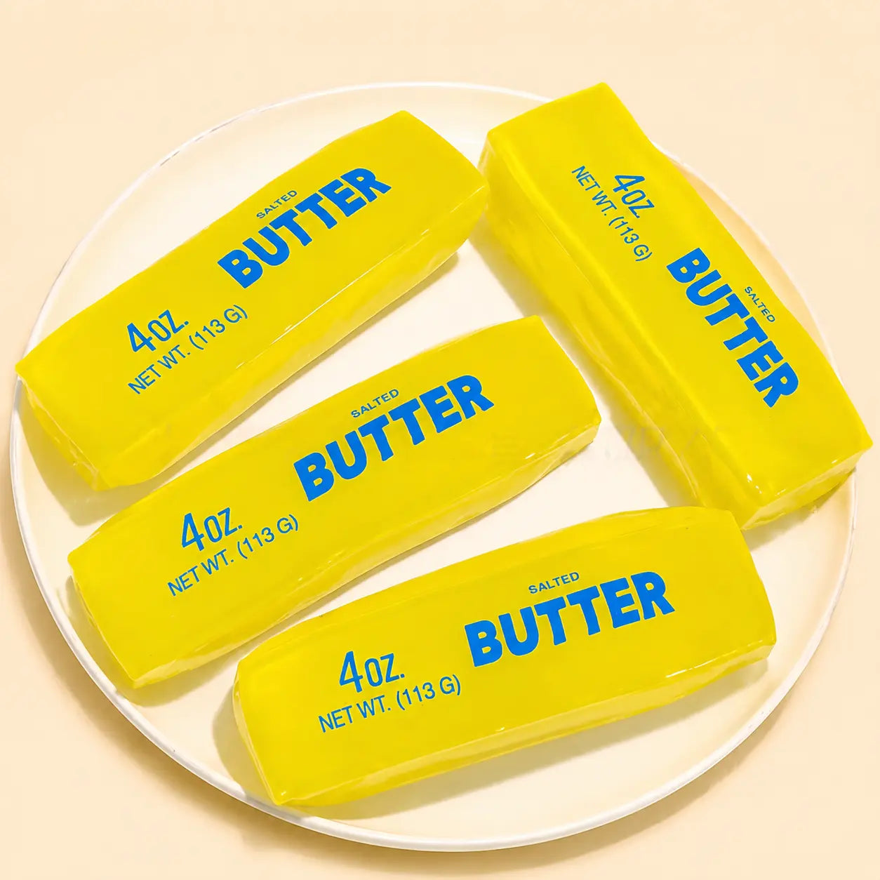 Large Petroleum Jelly-Filled Butter Stick Squishy - Ultra-Soft Moldable Shape Stress Relief Toy, Office Decor, Adult Party Gift