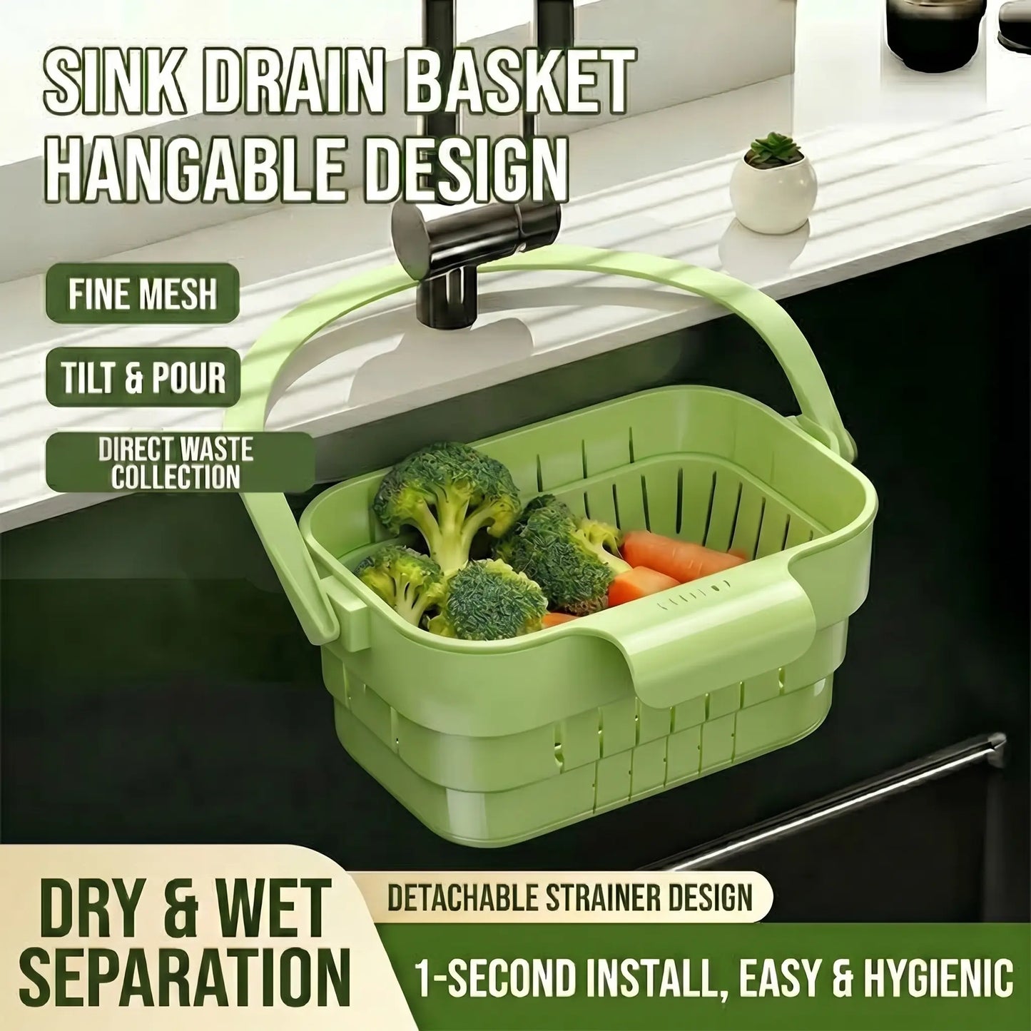 Professional Kitchen Sink Strainer and Drain Rack - Efficient Food Catcher and Waste Filter Solution